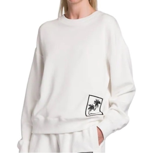 Moncler Tops - Moncler Palm Tree Logo Patch Sweatshirt